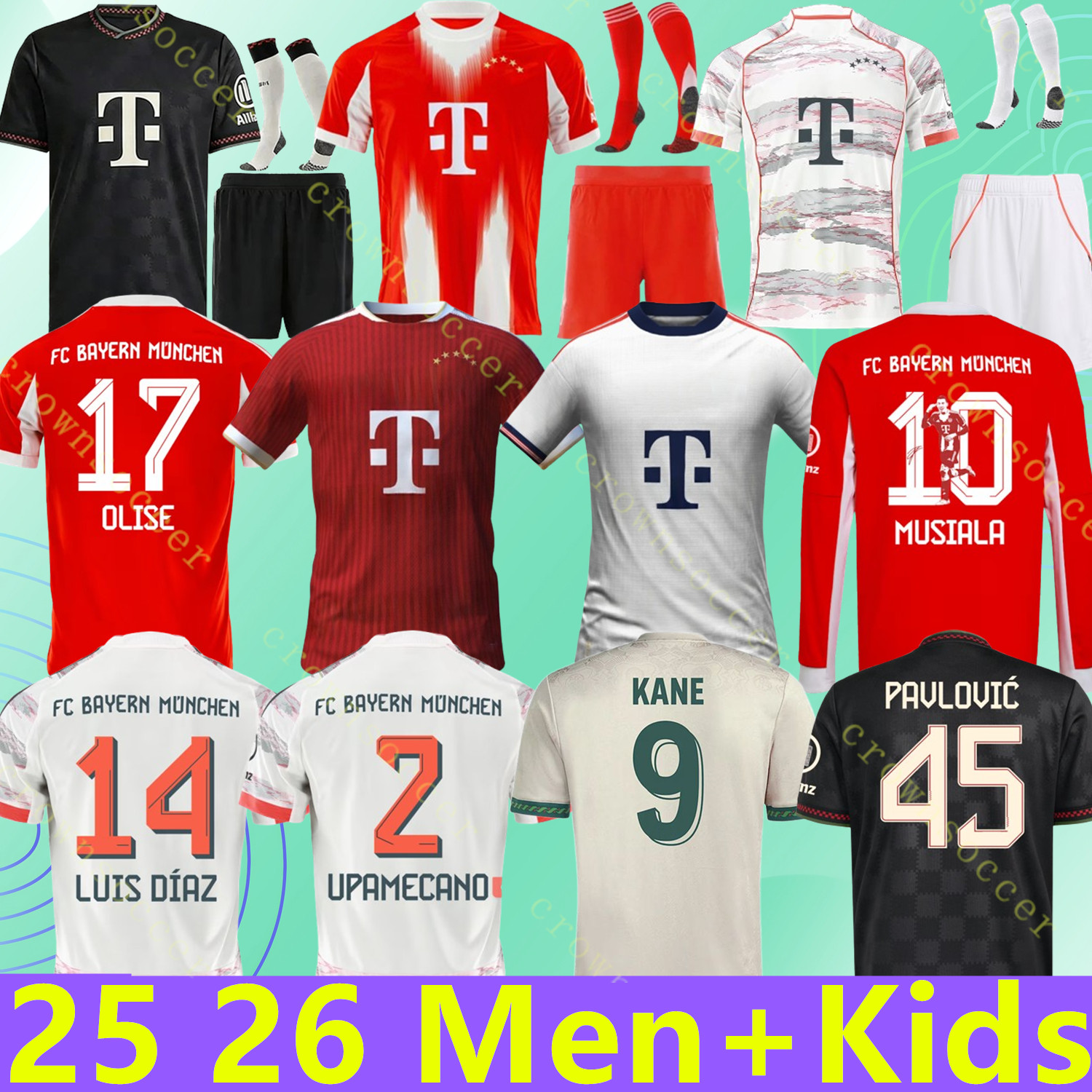 25 26 27 MUSIALA MuLLER Soccer Jerseys MANE 125-Year Anniversary OLISE 2025 2026 2027 BAYERNS DAVIES KANE football shirts LUIS DIAZ Upamecano men kids