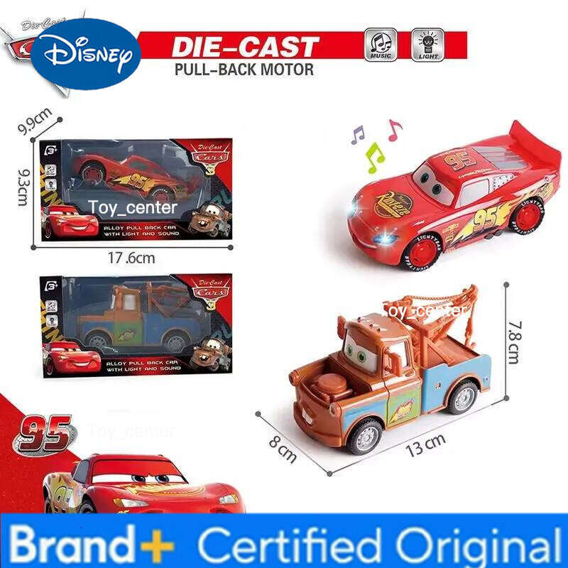 Disney HOT Toy Story 4 Cartoon Model McQueen Woody With lights Inertial Pull-back Free Wheel Car Toys Collection Kids Gift H260113