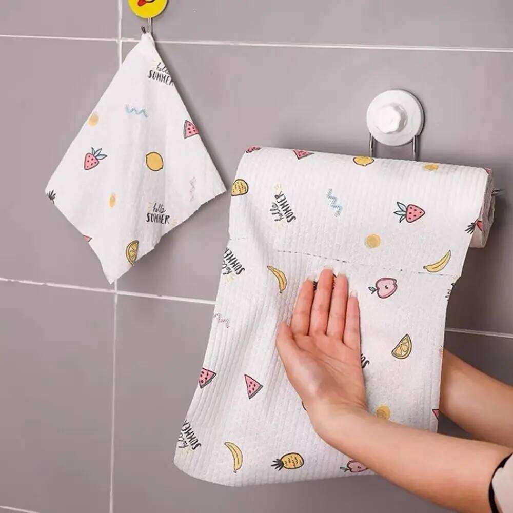 30/50/100/200pcs Thickened Non-woven Kitchen Cleaner Wipes Absorbent Towel Disposable Rags Dish Paper Water Oil Absorbing 26Y0113