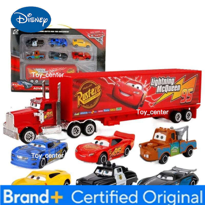 Disney Pixar 3 Lightning Mcqueen Uncle Truck Jackson Storm 1:55 Diecast Pvc Car Model Suit Toys Kids Boy Festival Kid Gift H260113