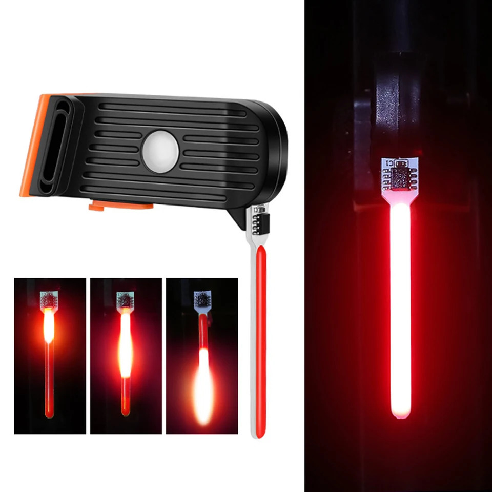 1pc Bicycle Safety Tail Light Outdoor Riding Night Light Waterproof Cycling Rechargeable Bike TailLight Streamlined USB Charging 260112 - view 3