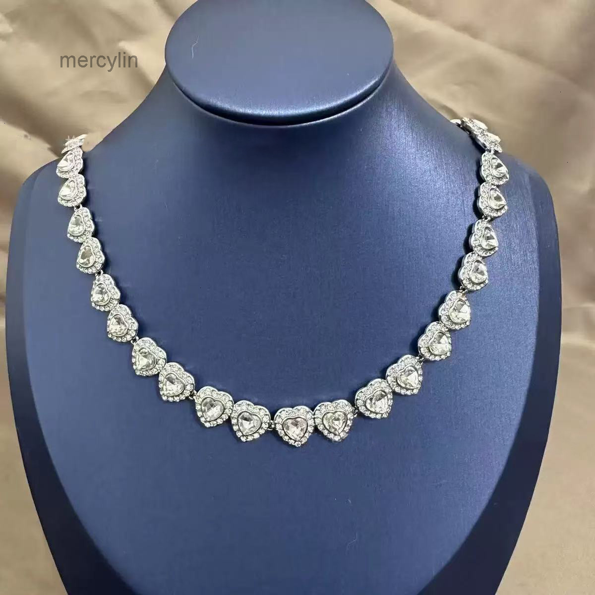 Designer Swarovskilys Fashion Jewelry Necklaces For Women Round Button Full Diamond Necklace Bracelet Earnail Set ewqe