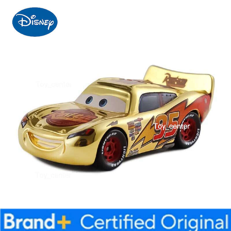 Disney Pixar 2 3 Lightning Series 1:55 Diecast Model Alloy Collection 95 Golden McQueen Toy Cars For Children H260113