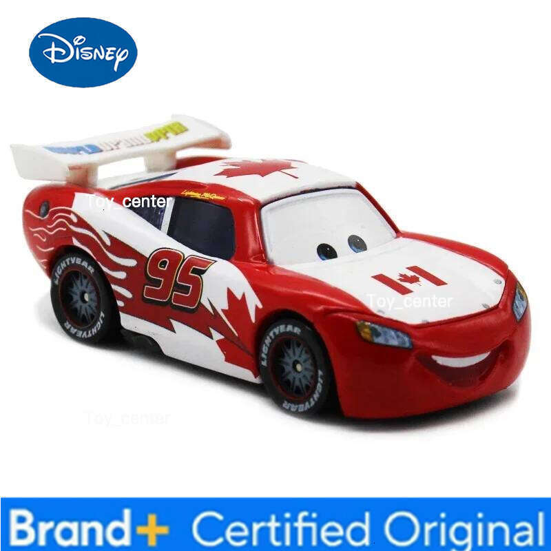 Disney 1:55 Pixar Cars Canada America Germany Britain Edition McQueen Rare Car Model Die Casting Children Toy Christmas Gift H260113