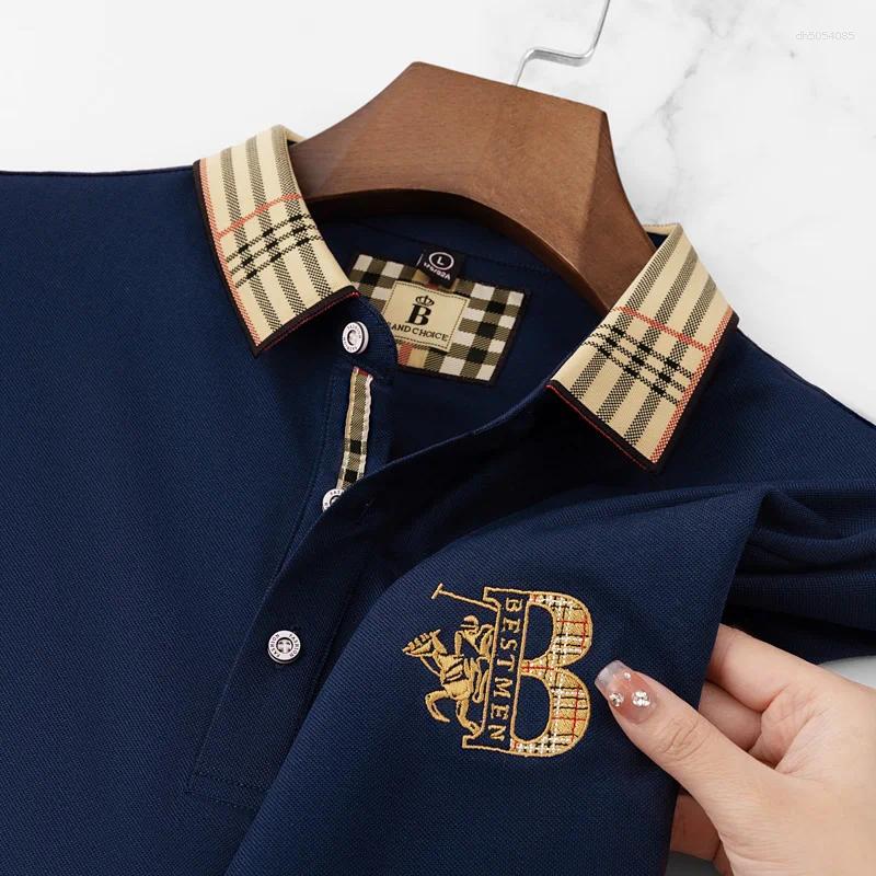 Men's Polos 2026 Luxury Short Sleeved Summer High-quality Boutique Brand Embroidered Polo Shirt Business Casual T-shirt
