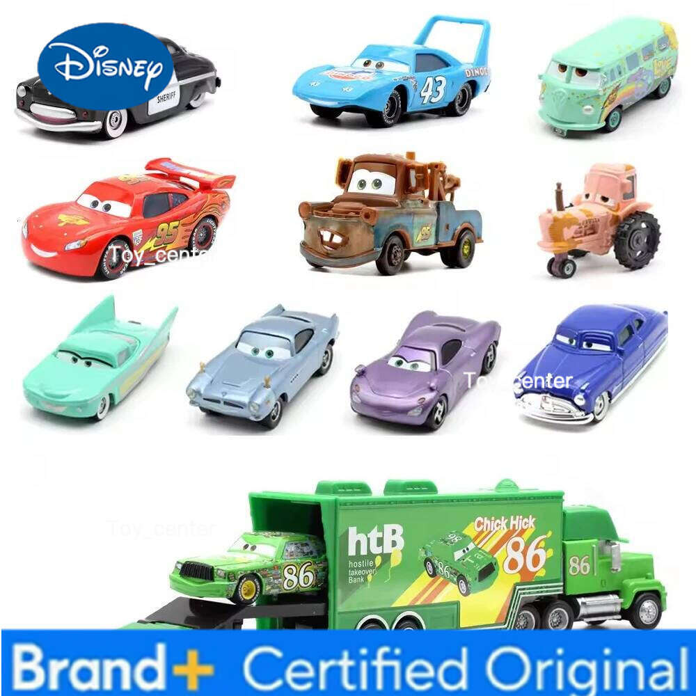 Disney Pixar Cars Lightning McQueen Jackson Storm The King Mater 1:55 Metal Alloy Car Toy Model Toys Children Gifts H26011311