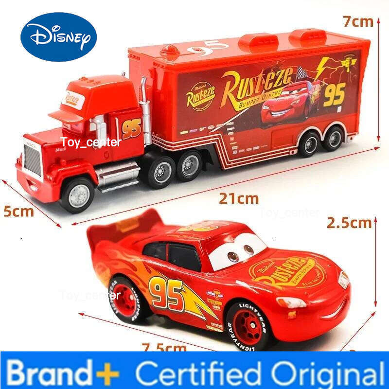 Disney HOT Selling 12Pcs Pixar Cars Gift Box Metal Diecast lightning McQueen Car Model Toy Jackson Uncle Truck Boy Birthday Toys H2601131