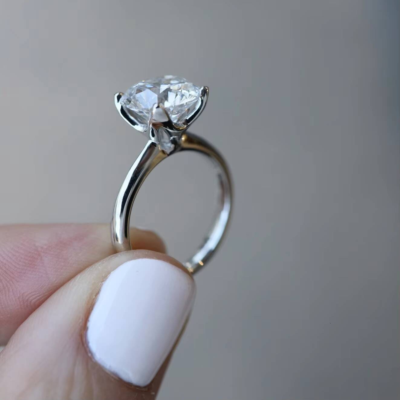 CVD HPHT GIA IGI Certified 18K Gold Solitaire Engagement Ring 1ct 65mm Created Lab Grown Diamond Certified Diamond Rings