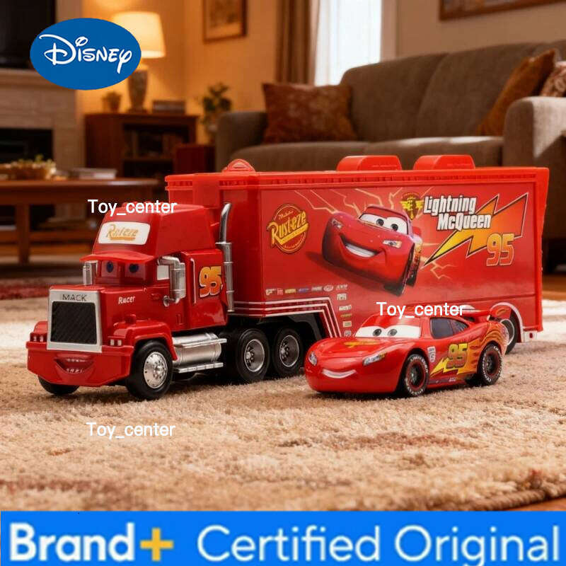 Disney IN STOCK! Pixar Cars And Truck Set Lightning Mcqueen Uncle Mike The King Cruz Model Trucks Car Christmas Gift for Kids H260113