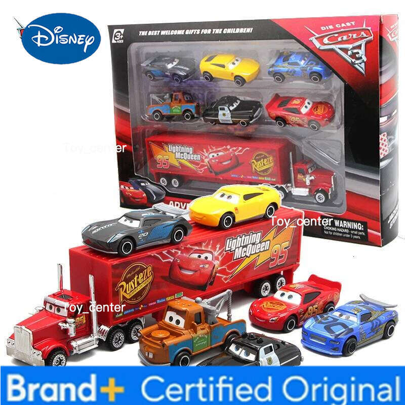 Disney 7PCS/Set Pixar 3 Lightning m/c/Queen Jackson Storm Mack Truck 1:55 Diecast Metal Car Model Toy Boy Christmas Gift H260113