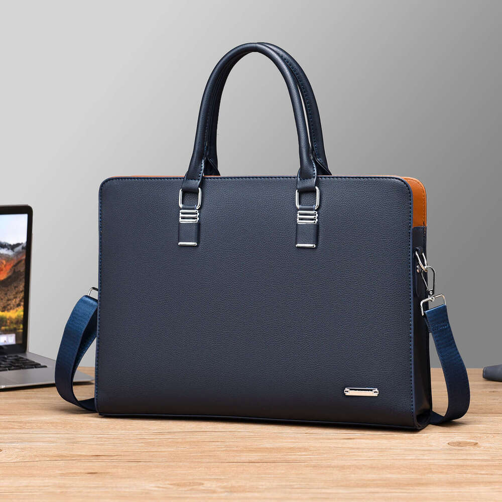 Large Capacity Horizontal Men's Handbag Briefcase Single Shoulder Crossbody Business Trip Laptop Bag