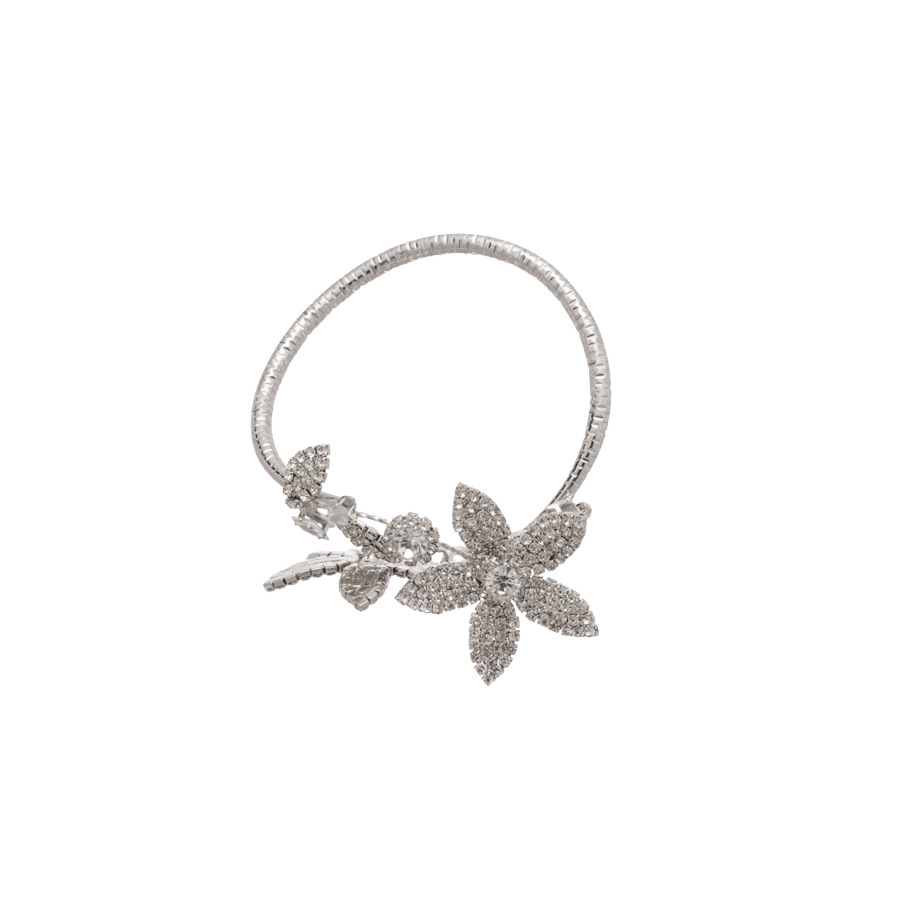 European and American Cross-Border Inlaid Diamond Flower Open Elegant Personality Niche Design Bracelet Light Luxury High-End Sense Jewelry - view 9