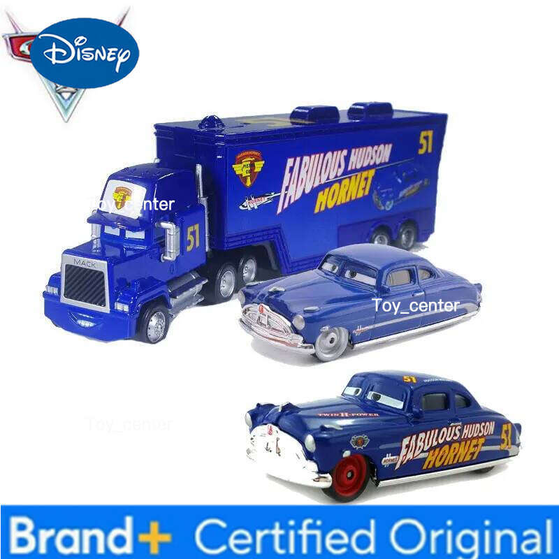 Disney All Styles 2 Doc Hudson And Blue Mack Truck 1:55 Scale Diecast Metal Alloy Collection Cars For Children Gifts H260113