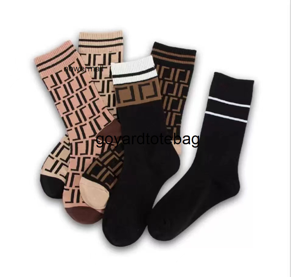 F Hosiery Designer Design Mens Womens 5-pair Pack Long Socks Brand Letter Printing Casual Stockings 8VCN fendily NC3H NQJP