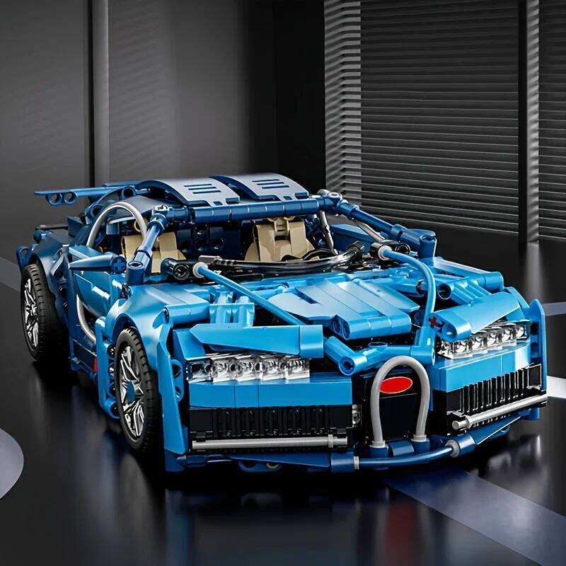 Blue Sports Car Toy Model - Fashion Design, Cultivate Creativity and Hands-On Ability, Suitable for Daily Entertainment L260606