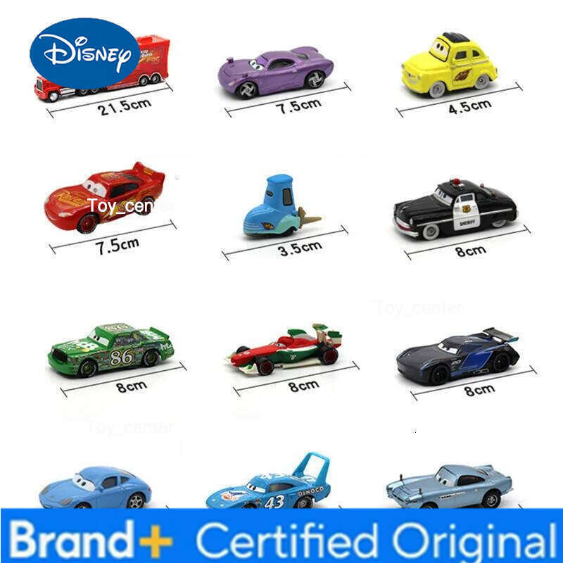 Disney Pixar Cars McQueen Mater Mack Uncle Truck Alloy Diecast 1:55 Model Radiator Springs Town 15/13/8 Pcs Car Boxes Gift H260113