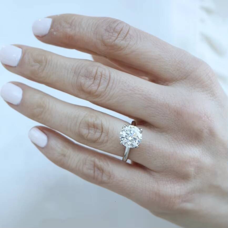 CVD HPHT GIA IGI Certified 18K Gold Solitaire Engagement Ring 1ct 65mm Created Lab Grown Diamond Certified Diamond Rings