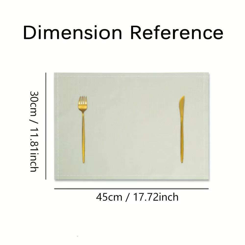 Bohemian Linen Place Mat Set for Dining Kitchen Restaurant Coffee Table Holiday Decor Waterproof Mats Living Room Bedroom Bathroom Use