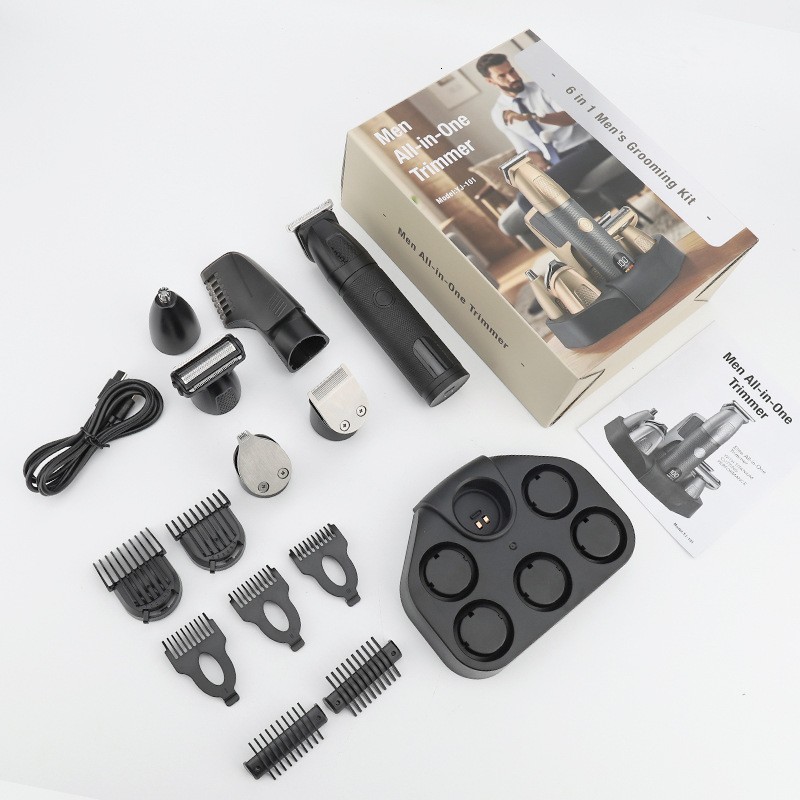 Kensen S30 4-in-1 Cordless Hair Clipper LED Display for Mens Beard/Nose Trimmer Rechargeable Barber Beauty Kit Hair Clipper 250311