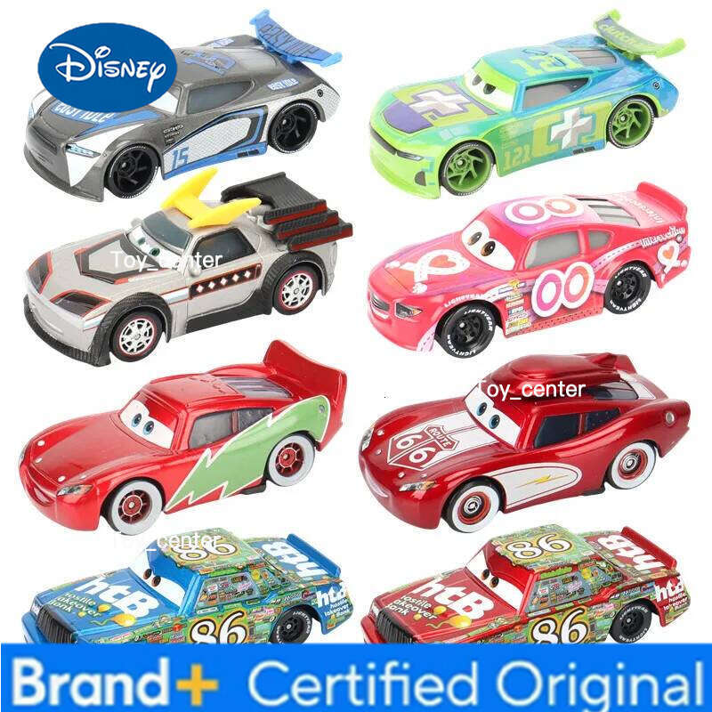 Disney Cars toy ROUTE 66 Champion McQueen Racing 1:55 Diecast Alloy car Model Boy's Christmas gift H260113