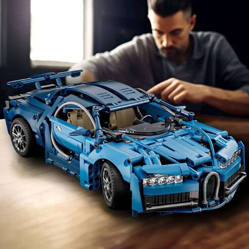 Blue Sports Car Toy Model - Fashion Design, Cultivate Creativity and Hands-On Ability, Suitable for Daily Entertainment L260606