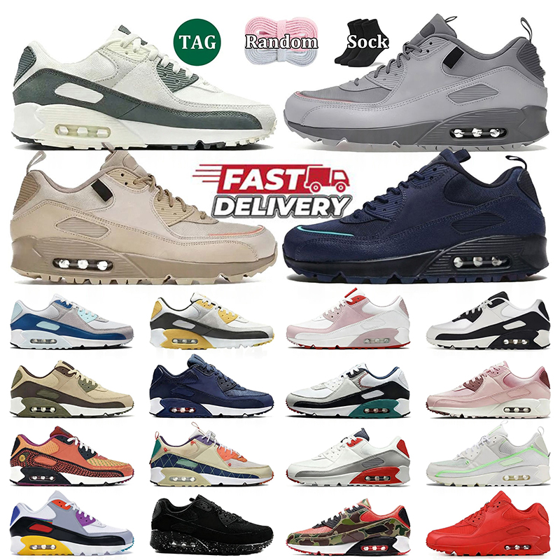 Athletic 90 Mens Trainers Running Shoes 90s airmac 90 Men Women University Home Away Red Obsidian Dia de los Muertos Triple White Leather Black Mesh Sports Sneakers