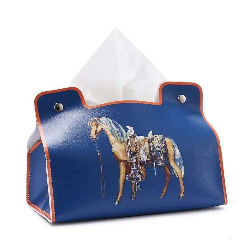 Leather Tissue European Retro Style Waterproof Napkin Holder Bathroom Car Living Room Coffee Table Universal Storage Box