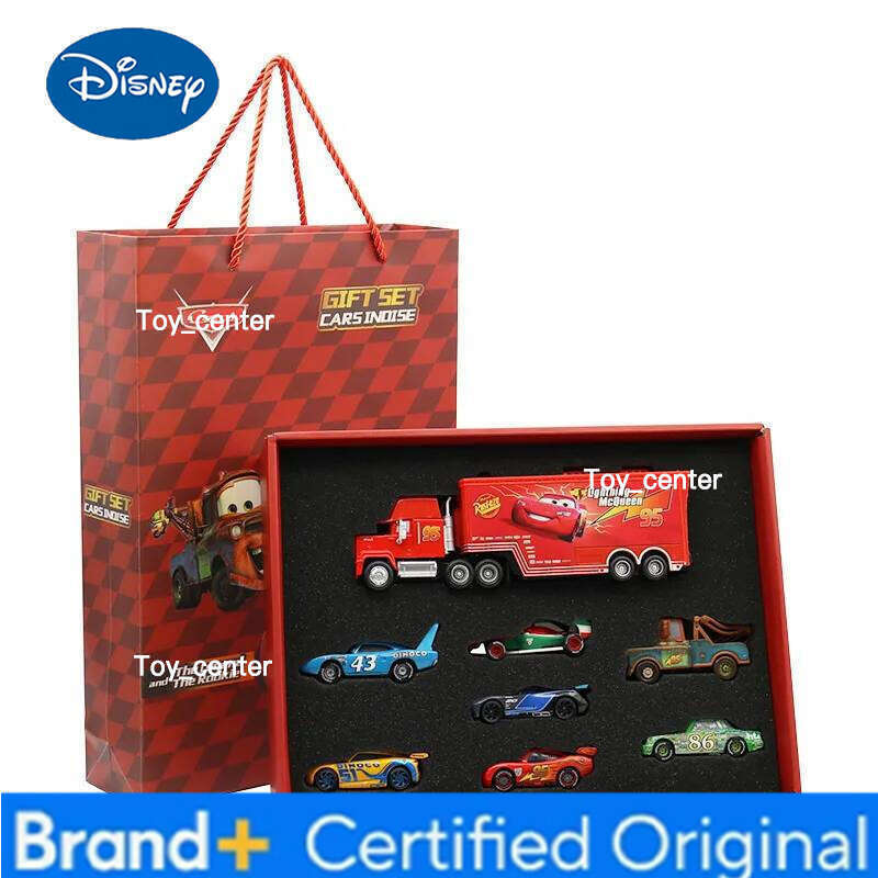Disney 8/13/15Pcs Pixar Cars Gift Box Metal Diecast lightning McQueen Car Model Toy Jackson Uncle Truck Boy Birthday Toys H260113