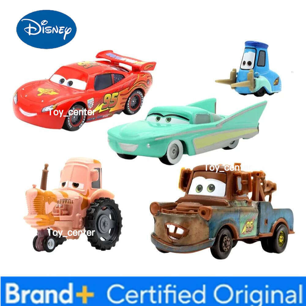 Disney IN STOCK 2026 Pixar Cars Lightning McQueen Mater 155 Metal Model Racing Car Toys Children's Birthday NEWYEAR Gifts H260113
