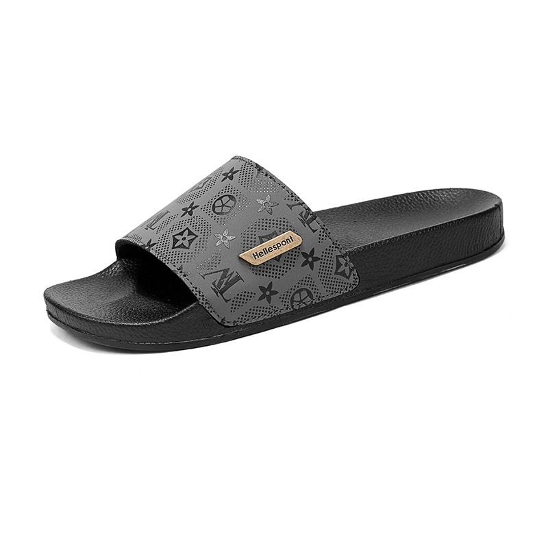 Free shipping Leather Slippers with a single drag on the beach light luxury slip resistant plus size 38-47