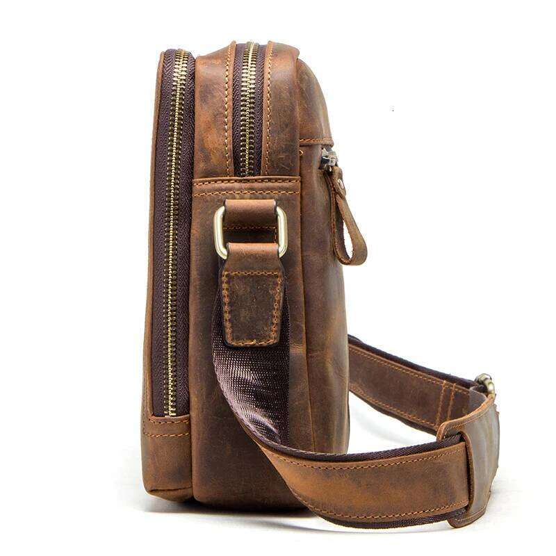 Luxury shoulder bag handbag Hobo CONTACT S genuine leather men's messenger retro mini high-quality men's crossbody bag SENYY