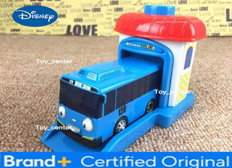 Disney 4pcs/set Scale model Tayo the little bus children miniature baby oyuncak garage tayo Ejection impact car vehicle H260113