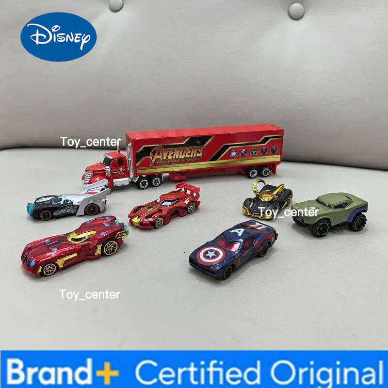 Disney 7pcs/set Cars Movie Pixar Toys Marvel The Avengers Truck 1:55 Alloy Justice League Lightning McQueen Metal Car Toy Gift H260113
