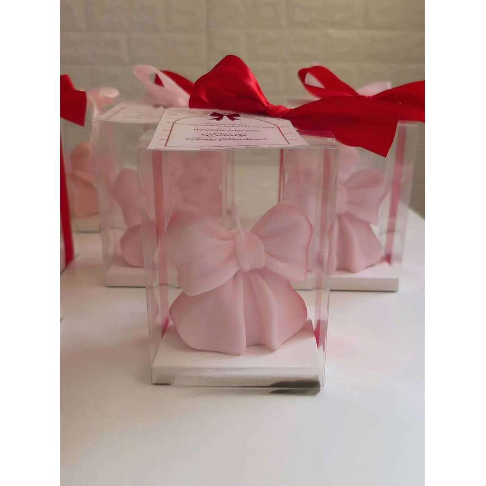 Decorative Bow Home Aromatherapy Candle Living Room Dining Kitchen Bedroom Decorations, & Valentine Wedding Gift, Desktop Fireplace Decorative Accent 