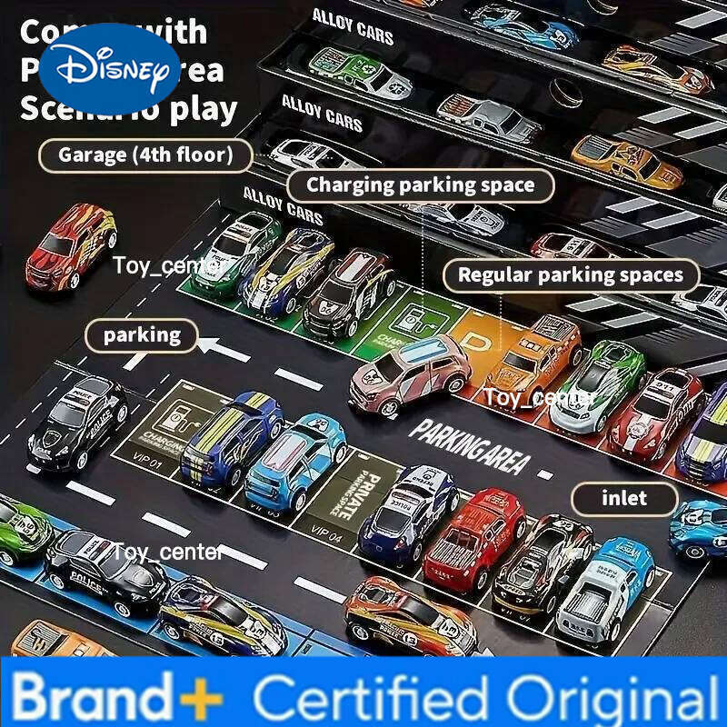 Disney 24/48pcs model power pull-back with storage box toy car set gift package filler, pinata filler,Christmas gif H260113