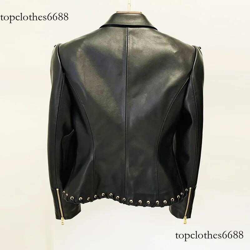 Purchasing 2026 Designer's New Fashionable Chicken Eye Tie Rope Slim Fit Leather Suit Jacket, Luxury leather jacket Coat