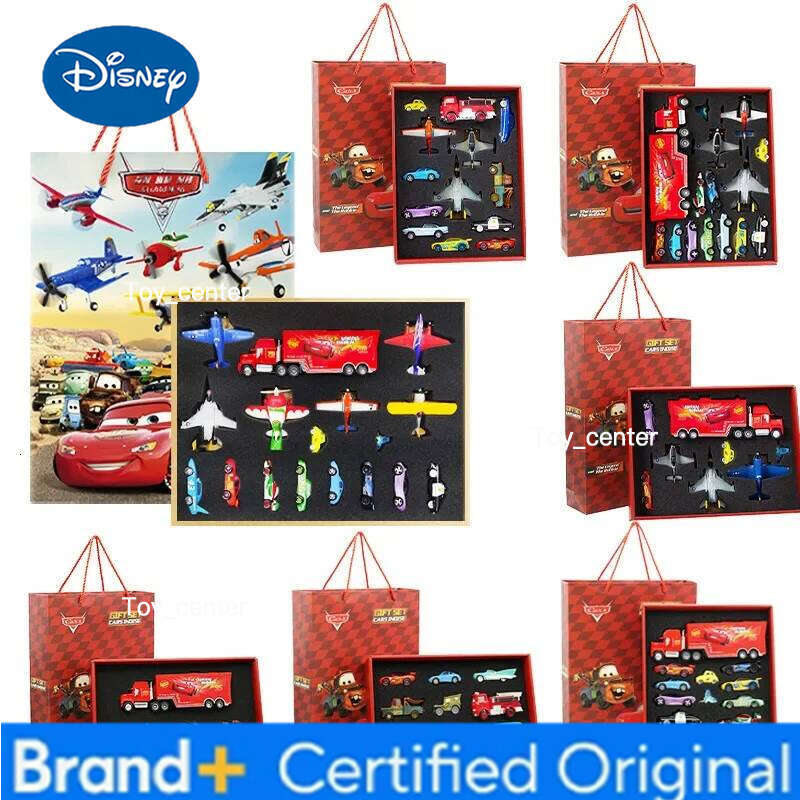 Disney Original 1:55 Pixar Cars 3 Set Lightning McQueen Jackson Planes Dusty Metal Diecast Model Toy Children Birthday Gift H260113