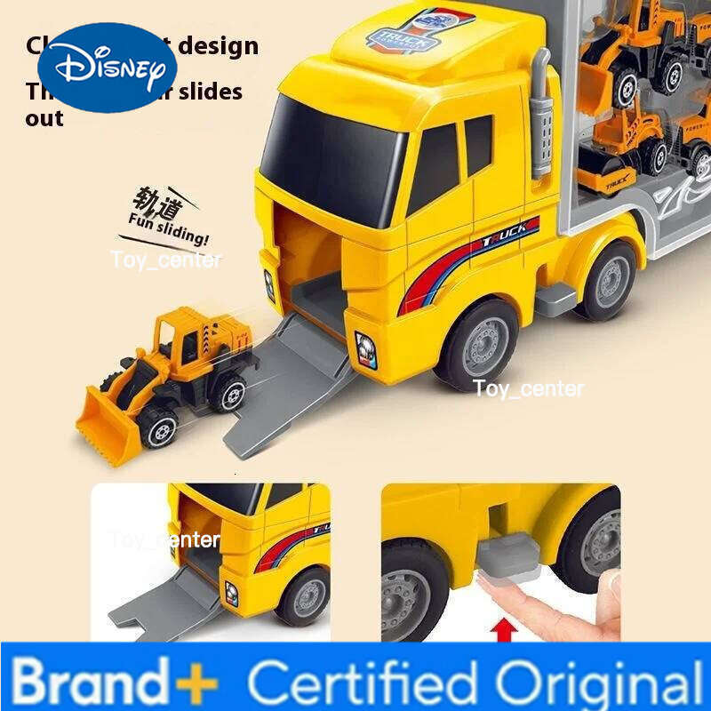 Disney Children's Toy Car Alloy Engineering Vehicle Fire Combination Storage Container Dinosaur Transport Truck H260113