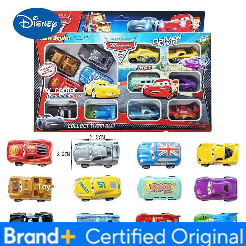 Disney New Pixar 3 Rebound Cars 12 Piece Series Lightning McQueen Jackson Storm Plastic Car Model Toy Boutique Gift Box H2601131