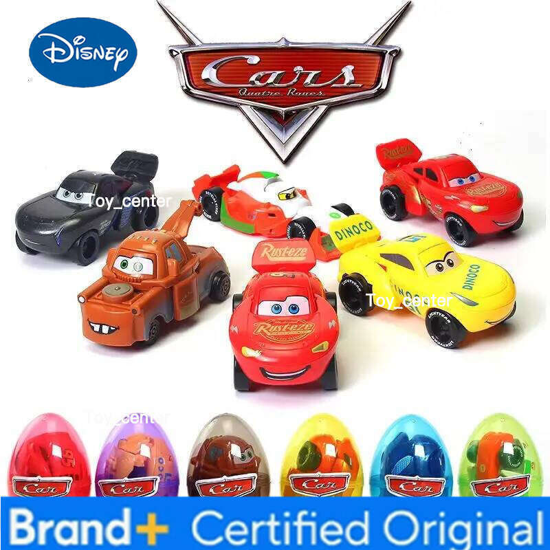 Disney Pixar Cars 6-Piece Set Egg-Shaped Transformable Car Toy Model McQueen And Friends Non-RTR Play Vehicles for Kids H260113