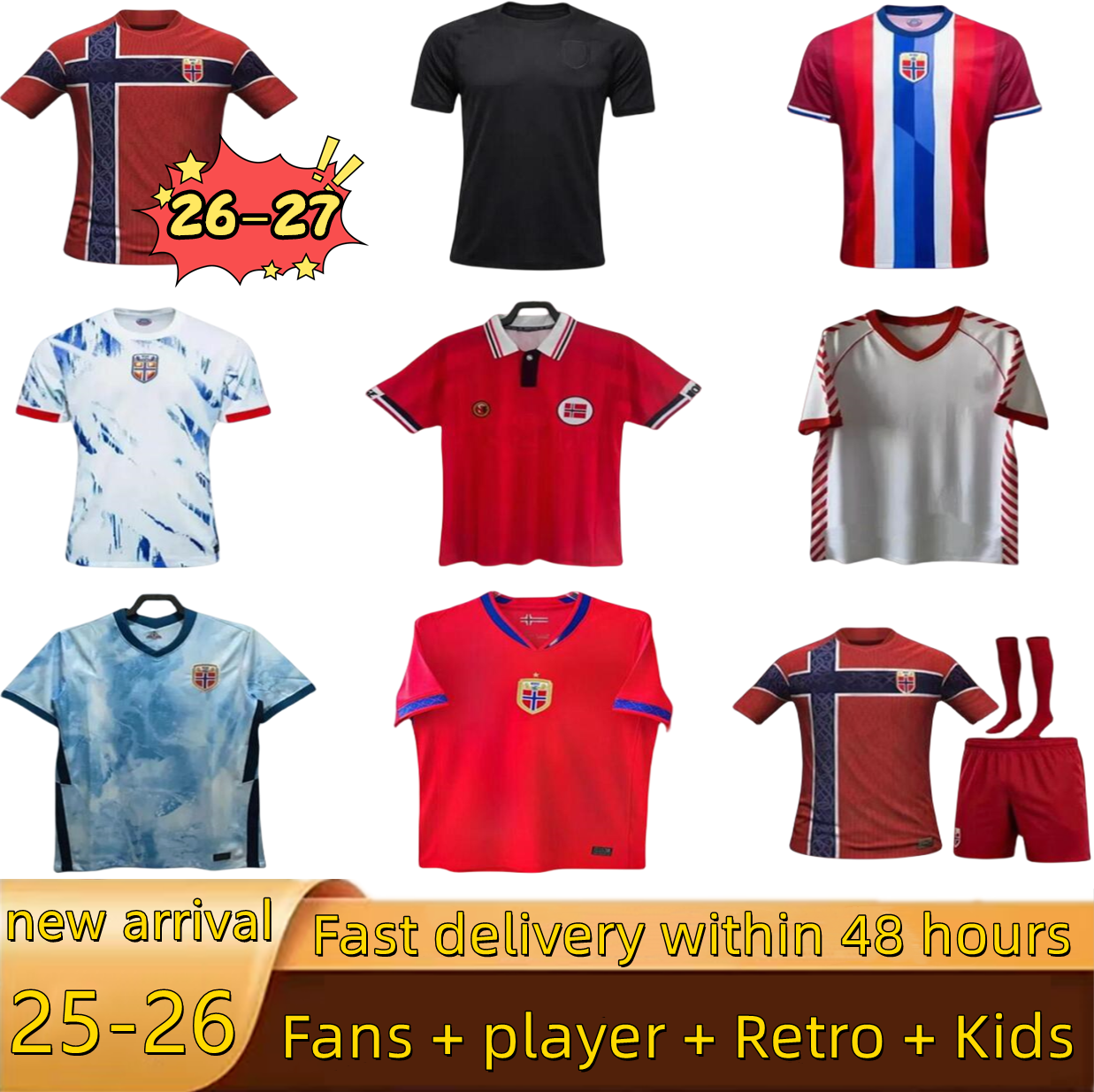 26 27 Norway soccer jerseys 2026 World Cup HAALAND SORLOTH NUSA AASGAARD HORN MYHRE DONNUM RYERSON MOLLER WOLFE AJER STRAND Home away football shirt kids kit
