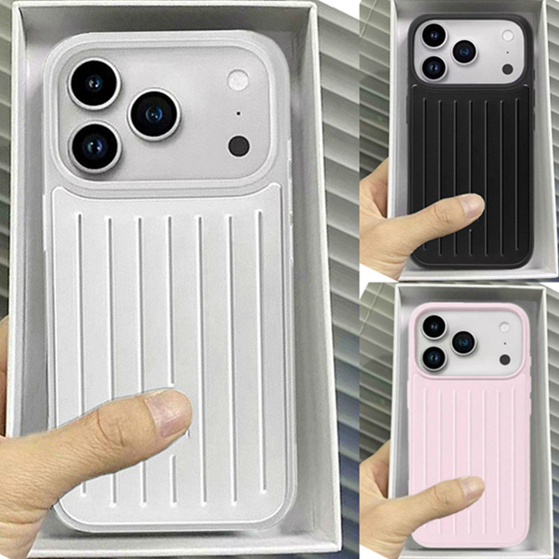 Designer iPhone Case Suitcase Phone Case for iPhone 17 Pro Max 16 15 14 iPhone17 18 ProMax Cases Polycarbonate Aluminum Alloy MagSafe Weave Cover Coque Funda Titanium