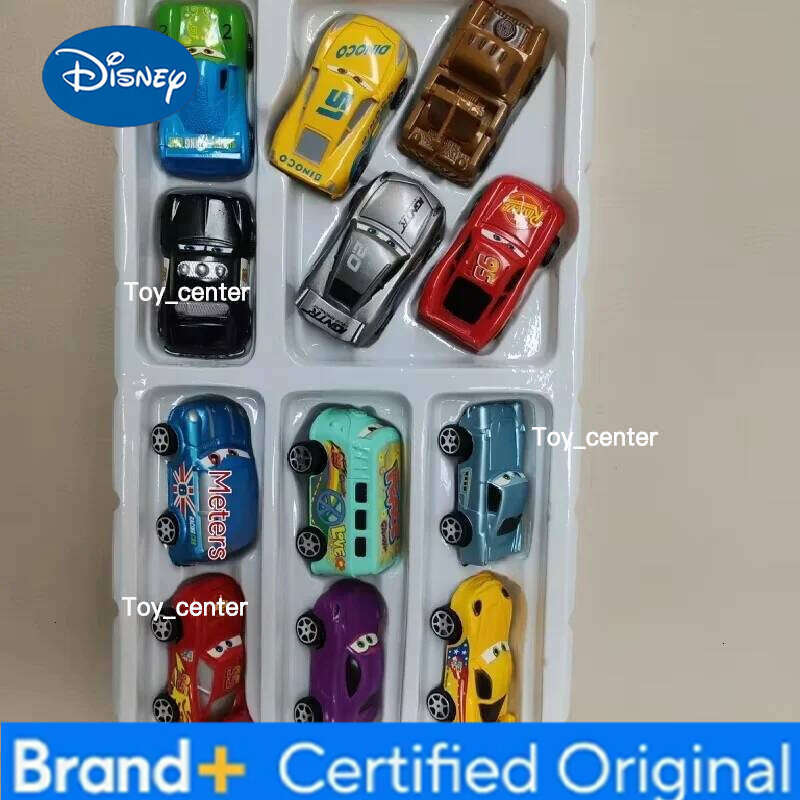 Disney 12pcs Pixar Cars Back Force Lightning Mcqueen Jackson 6cm Storm Mater Model Car Accompanying Toys Kids Birthday Gifts H260113