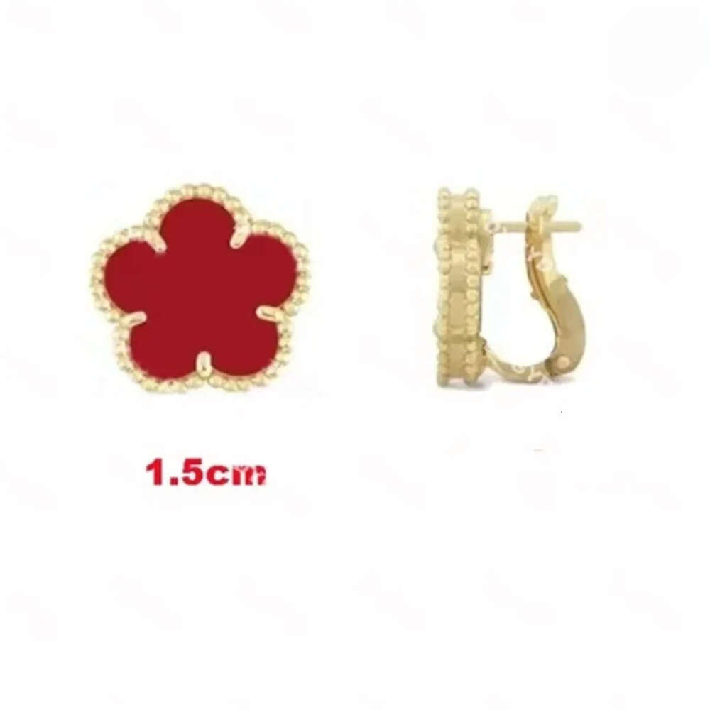 15MM Designer Earring For Cuff Women Stud Earings Mother Of Pearl Stud Girls Lady Ear Clip Jewelry