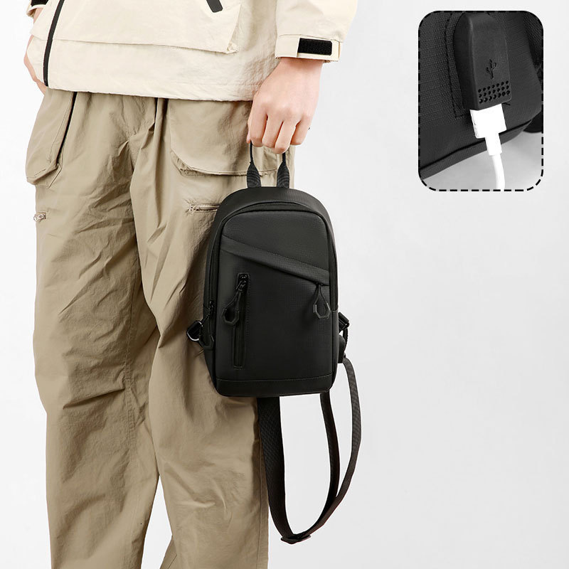 Kagaroo Chest Pack Men Crossbody Bag Leather Chest Bag Travel Sling Bag Black Brown Messenger Shoulder Bag Male 250716