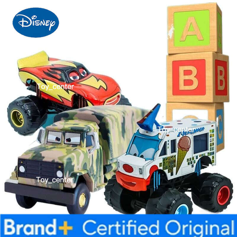 Disney alloydie-cast Pixar Bigfoot ice cream bar tall glasses McQueen truck model toy car gift for children H260113