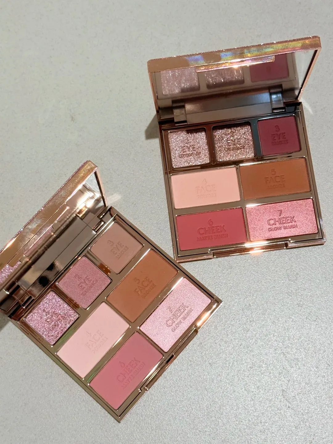 Hollywood Palette 22g Eyeshadow Blush Highlighter 5 Minute Instant Face Eye Beauty Makeup 2Colors Pretty Dreamy Bronzed Glowing Eyes Cheek Matte Face Powder Blush