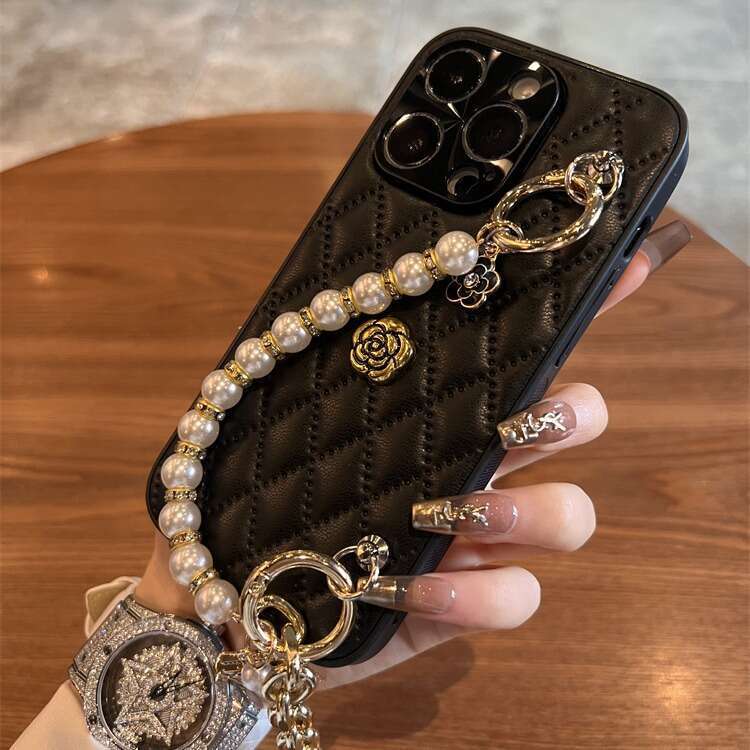 Designer Fashion Cases 17 Pro Max iPhone Cover for iPhone Quilted Camellia Compatible with iPhone 17 Pro Max 16 15 14 Premium Shockproof Cover with Pe - view 4