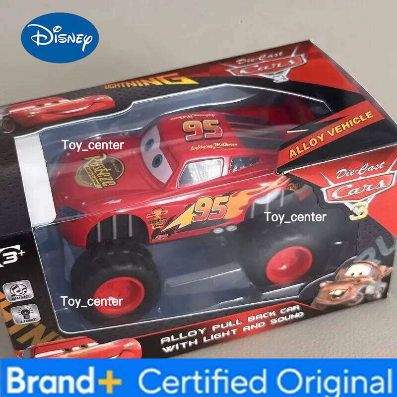 Disney Story 4 Lightning Mcqueen Car Toy With Lights And Inertial Pull-Back Function Free Wheeling Model For Kids Collection H260113
