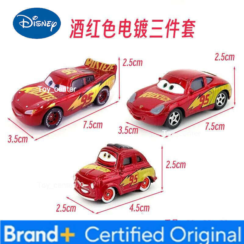 Disney Pixar Cars 1:64 Scale Diecast Metal Toy Car Set - Lightning McQueen, Mater & Cruz, Alloy Model Vehicles Collection Gift H260113